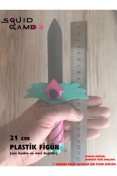 almalions Squid Game 3 Bıçak Figürü - 21 CM - Anahtarlık Hediyeli