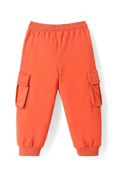 Honeyhap Premium 100% Cotton Lounge Pant with Text Print - Tigerlily Orange