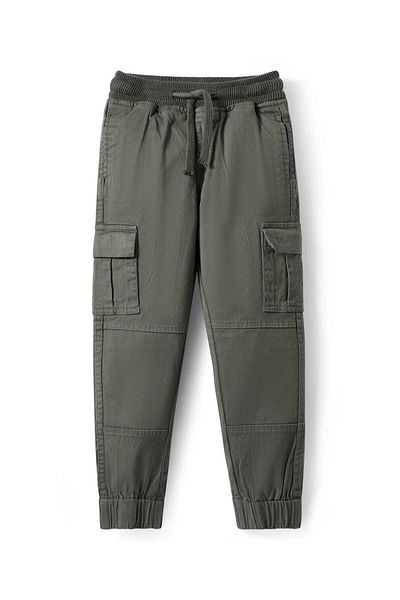 Pine kids Pine Kids Cotton Elastane Woven Solid Color Trouser - Olive Green