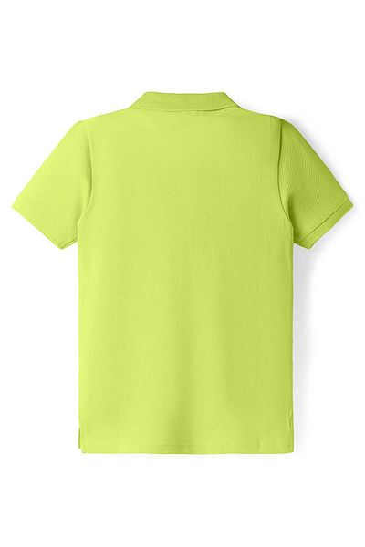 Honeyhap Premium 100% Cotton Bio Finish Half Sleeves Solid Polo T-Shirt - Kiwi Colada