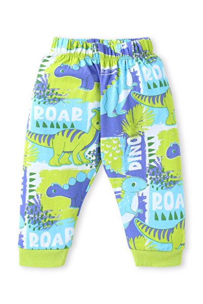 Babyhug Pajama Set with Dino Print - Green & Blue