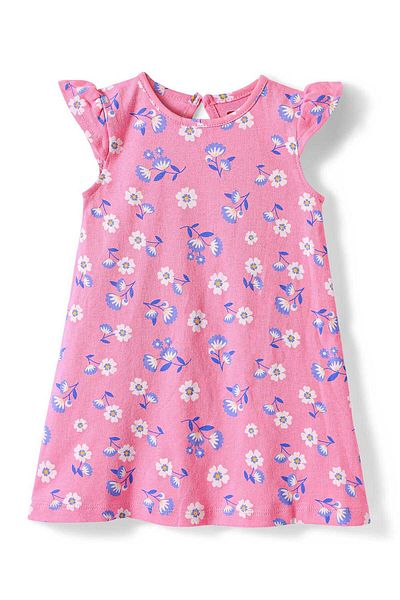 Babyhug Nighty with Floral Print - Pink
