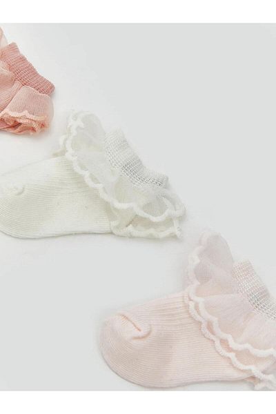 LC Waikiki LCW baby Tulle Ciorapi pentru fetiță, pachet de 3 (W5)
