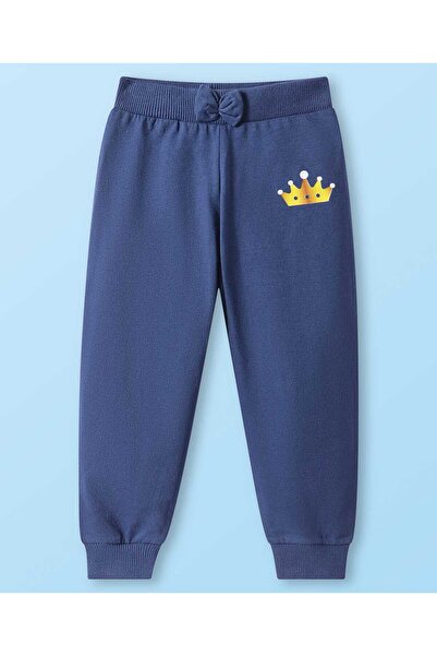 Babyhug Single Jersey Knit Full Length Stars & Text Lounge Pants Pack of 3-White Navy Blue & Pink