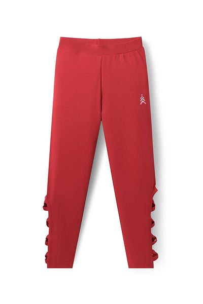Pine kids Pine Kids Stretchable Leggings with Logo Detailing - Red