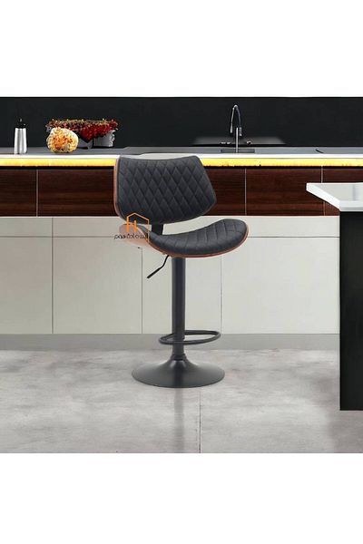 Al Saada Home Bar Stool - 115 x 50 x 50 cm - Black
