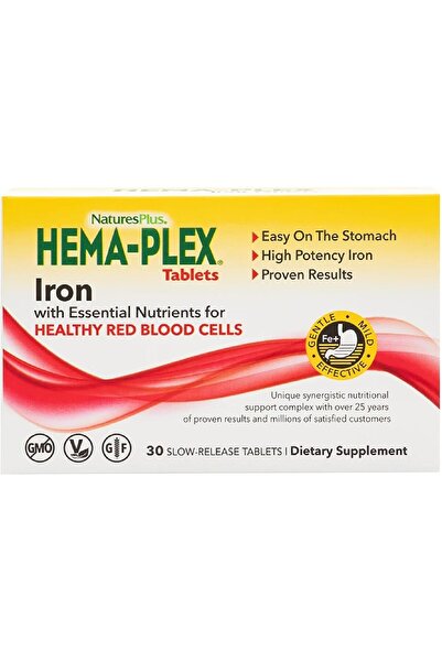 Nature's Path نيتشرز بلس هيما-بليكس حديد - 30 قرصًا ممتد المفعول، عبوة من 3 قطع