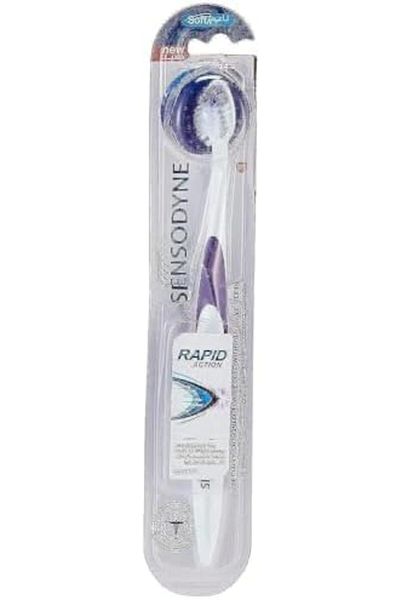Sensodyne Rapid Relief Toothbrush for Sensitive Teeth, Manual, Adult, Multi-Color