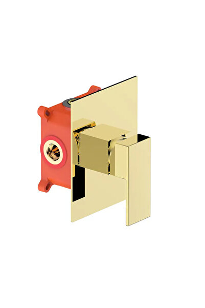 tradex مجموعة خلاط دش مخفي كاملة بخط واحد باللون الذهبي من +TS