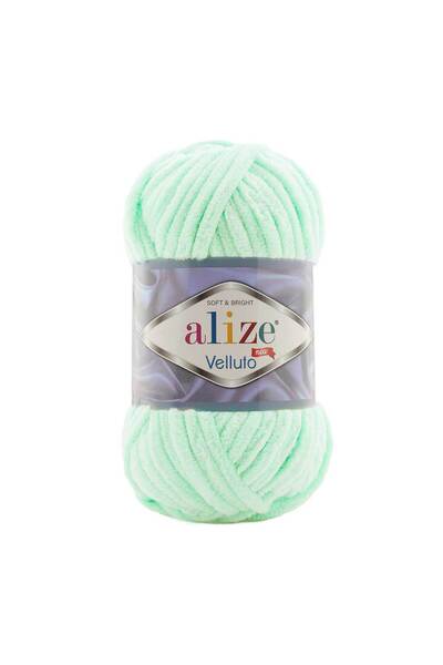 Alize Ață de tricotat manual Velluto 100g - 68M – Ață moale cu textura catife...