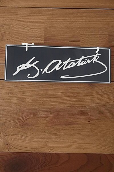 moistrid K.ATATÜRK İMZA Yazılı Tır Kamyon Araba Ev Duvar Süsü Vantuzlu Dekor 25 Cm Plastik Dekor Aksesuar