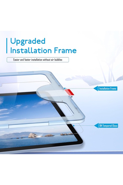 m.tk moveteck Samsung Galaxy S9 Fe/s10 Fe 10.9 Uygulama Aparatlı Tam Kapatan Temperli Ekran Koruyucu Kırılmaz Cam