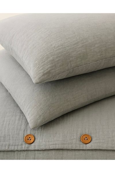 sutra 100% Cotton Muslin Fabric Double Duvet Cover Set