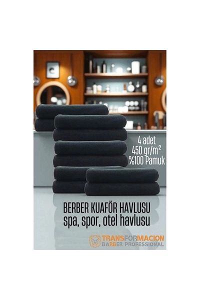 RBY Bx Hairdresser Barber Towel 10 Pcs Cotton Barber Towel 50X90 Black