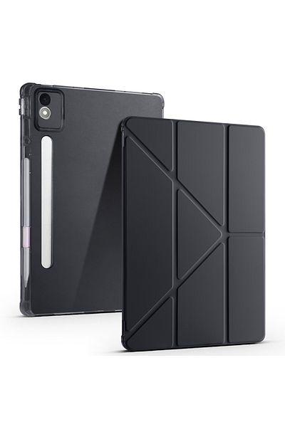 kılıffuarı Lenovo Tab Pro 12.7 Case Tri Folding Silicone with Pen Compartment Foldable Stand Pu Leather Soft