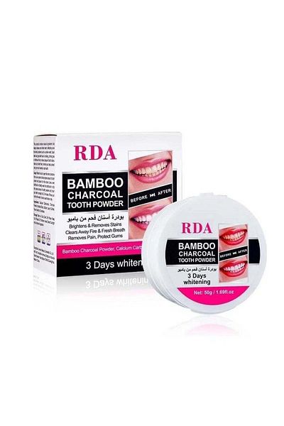 RDA Charcoal Tooth Powder for Whitening - 50g