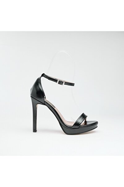 derinet Bilekten Tek Bantlı Platformlu Kadın Topuklu Ayakkabı