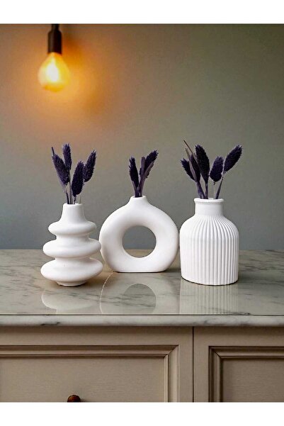 DNZ DEKOR 3lü İskandinav Tarzı Bohem Vazo Hediyelik Pinterest Pampas Vazosu S...