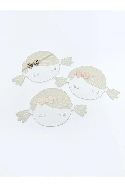 LC Waikiki Lcw Baby Bow Detailed Baby Girl Hair Band 3-Piece (W5)