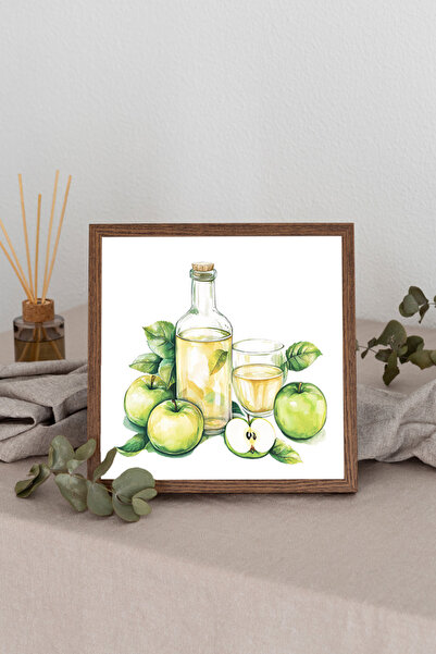 Dekorsiahome Tablou pătrat cu rame din lemn TK0900