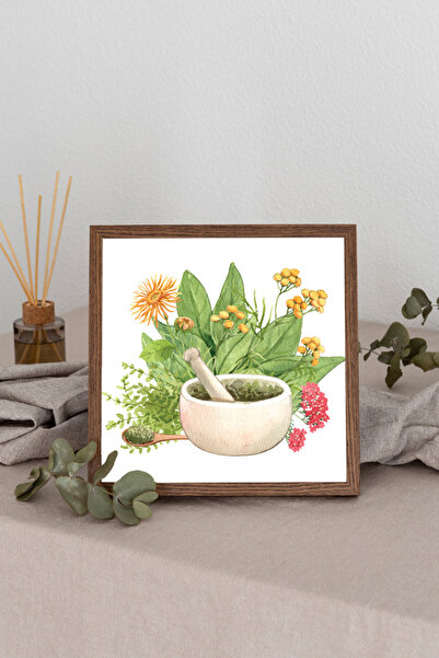 Dekorsiahome Tablou pătrat cu rama din lemn TK0903