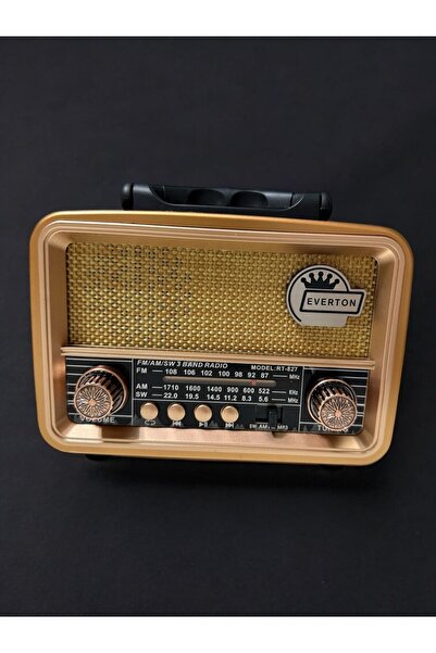 Everton rt-827 Solar Güneş Panelli+Şarjlı Bluetooth,Usb,Sd,Aux,Fm,Sw,Am 3 Ban...
