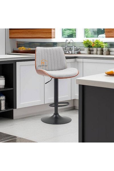 Al Saada Home Premium Product Bar Chair - 95 x 50 x 50 cm - Light Gray