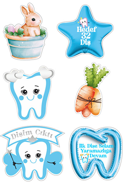 BatıDoğu Diş Mavi Yenilebilir Cupcake ve Pasta Resim Baskı