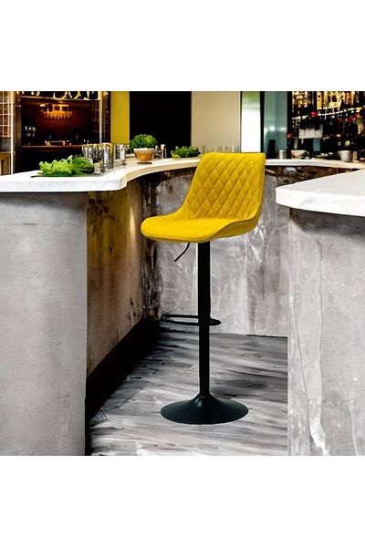 Al Saada Home Adjustable Leather Bar Chair