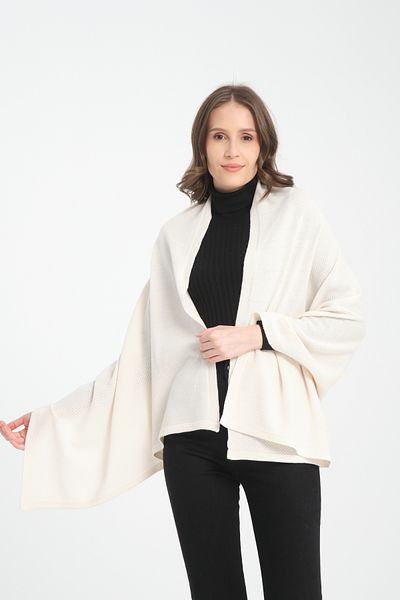 T Crazy T- Crazy Knitwear Honeycomb Pattern Knitwear Shoulder Shawl, Stylish Soft Textured Knitwear Knitted Shoulder Shawl