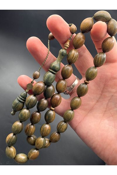 BCF Koleksiyon Akay Master Signed Rosewood Prayer Beads – Barley Cut, Handmade, Systematic, Model: Pe140500.010825