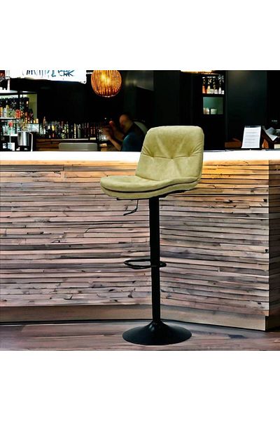Al Saada Home Adjustable Leather Bar Chair