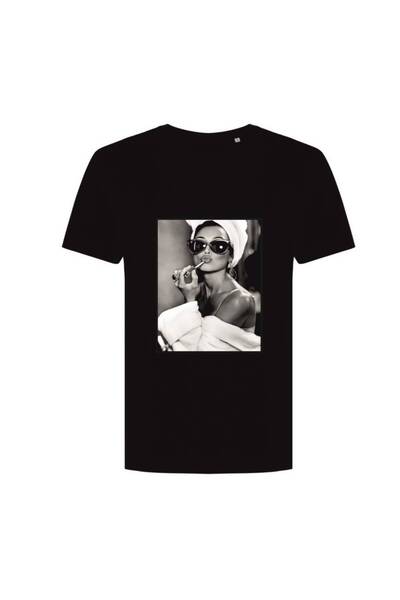 Boomer Μαύρο μπλουζάκι Audrey Hepburn