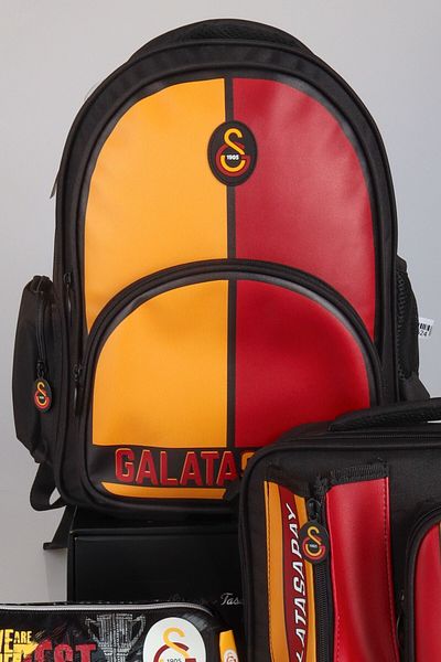 Galatasaray "DEKOMUS CEP NOTEBOOK GIFTED" حقيبة مدرسية مرخصة للموسم الجديد مع عصا، 3 أقسام للتغذية