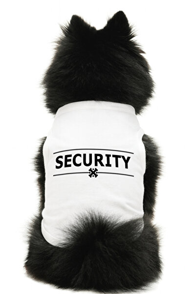 Buddy Store Kedi & Köpek Kıyafeti Giysileri Kıyafetleri - Security Baskılı Atlet Koleksiyonu