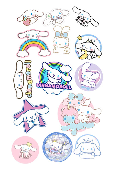 BatıDoğu Cinnamoroll Yenilebilir Cupcake ve Pasta Resim Baskı