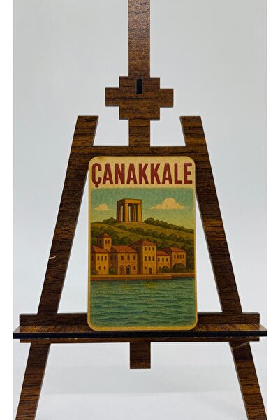 CraftbyBYC Çanakkale Temalı Resimli Ahşap Buzdolabı Magneti-Hediyelik Konsept...