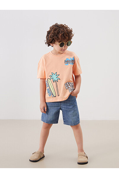 LC Waikiki LCW Kids plave džins kratke hlače za dečake sa elastičnim strukom