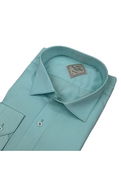 GÖMLEK GALERİSİ Slim Fit Slim Fit Plain Long Sleeve Men's Shirt