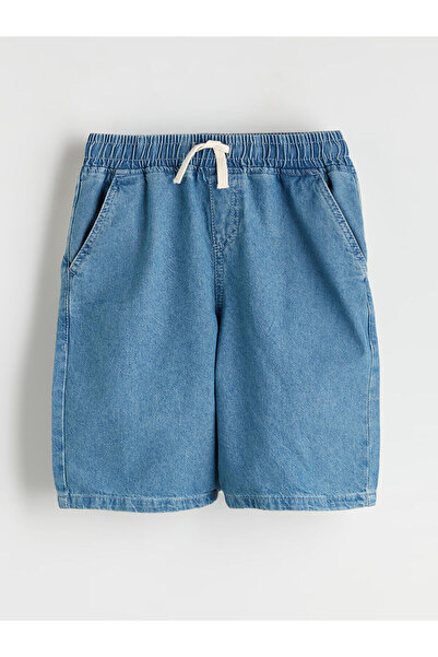 LC Waikiki LCW Kids Indigo Elastic Waist Boy's Jean Shorts