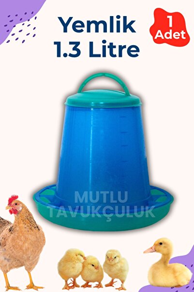 MUTLU TAVUKÇULUK Civciv Başlangıç Yemlik 1.3 Litre Kapasite Keklik Güvercin B...