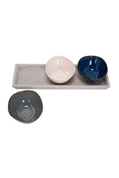 LA MESA multicolor durable porcelain serving bowl set 3 PCS
