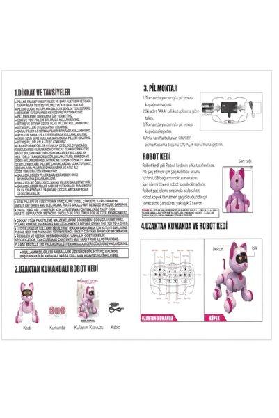 A-T AYZE-TRENDY Uzaktan Kumandalı Robot İnteraktif Şarjlı Akıllı Kedi 91844