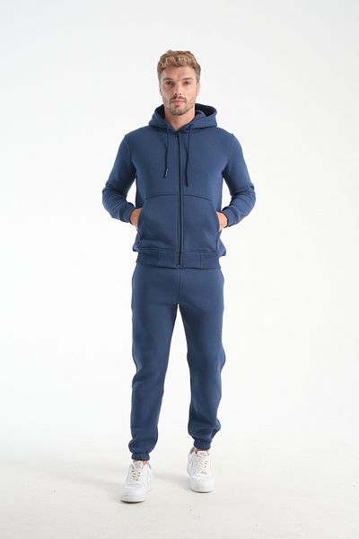 kaphone 10 Men's Pamulu 3 Thread Inside Fleece Full Zip Hooded Tracksuit Set
