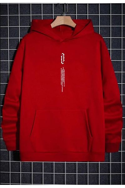 Hunors Sportswear & Company Chest Vertical Printed Hooded Sweatshirt