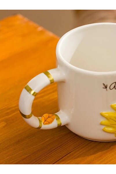 LC Waikiki Lcw Home Mixed Leaf Printed Ceramic Mug 450 ml (W5)