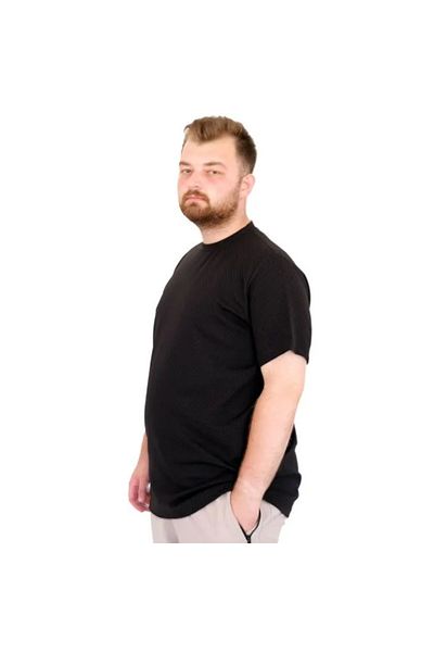 cusseli Large Size Tshirt Bis Collar Dore 25034 Black