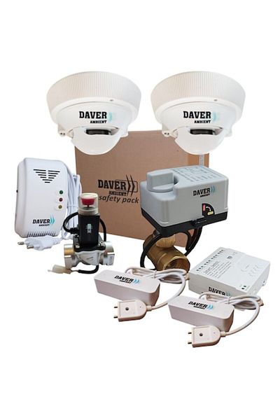 Daver Smart Safety Kit with Sensors for Gas, Water, and Smoke - Safety Pack 1.2.2