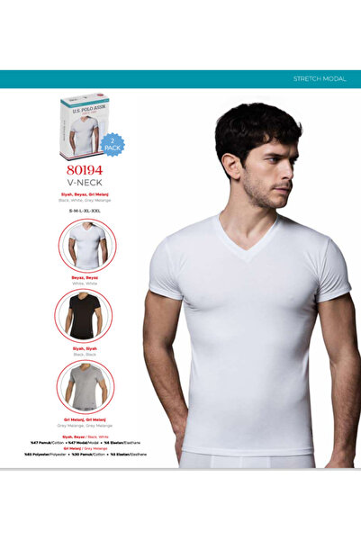 BENALİ Underwear Us.Polo.Ass. Modal Fabric 2 Pack V-Neck Tank