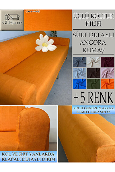 Home SÜET ŞÖNİL KUMAŞ 3Lü Komple Giydirme Kanepe & Çekyat, Bohem, Porto, Vb. Model Koltuk Kilifi
